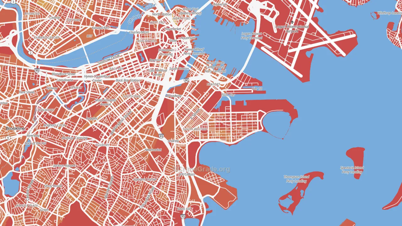South Boston, Boston, MA Map of Vandalism Rates