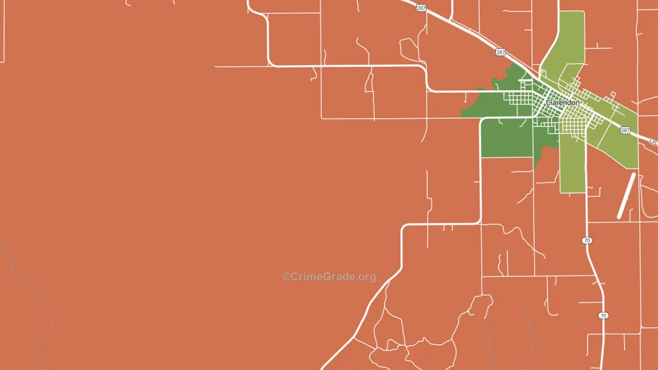 South Brice, TX Map of Vandalism Rates