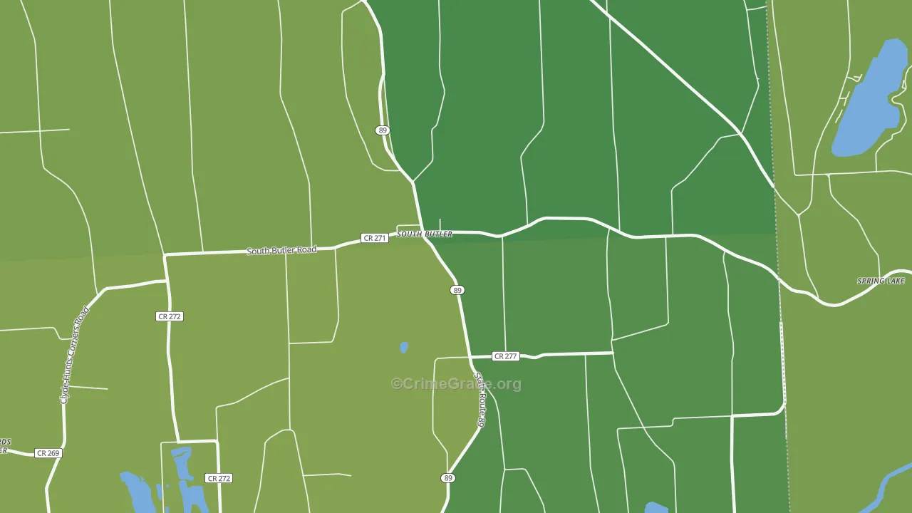 South Butler, NY Map of Vandalism Rates