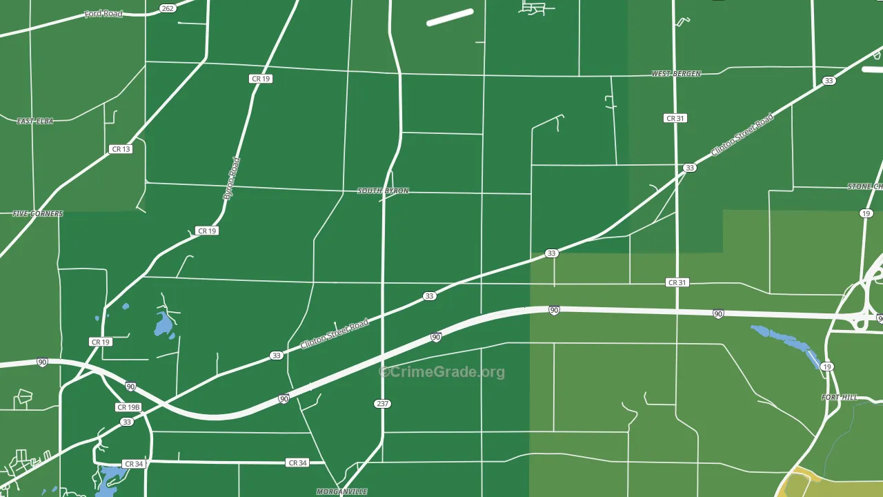 South Byron, NY Map of Vandalism Rates