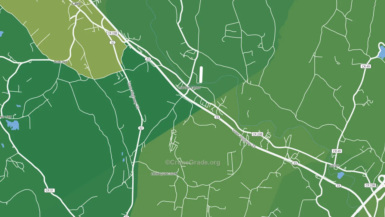 South Cairo, NY Map of Vandalism Rates