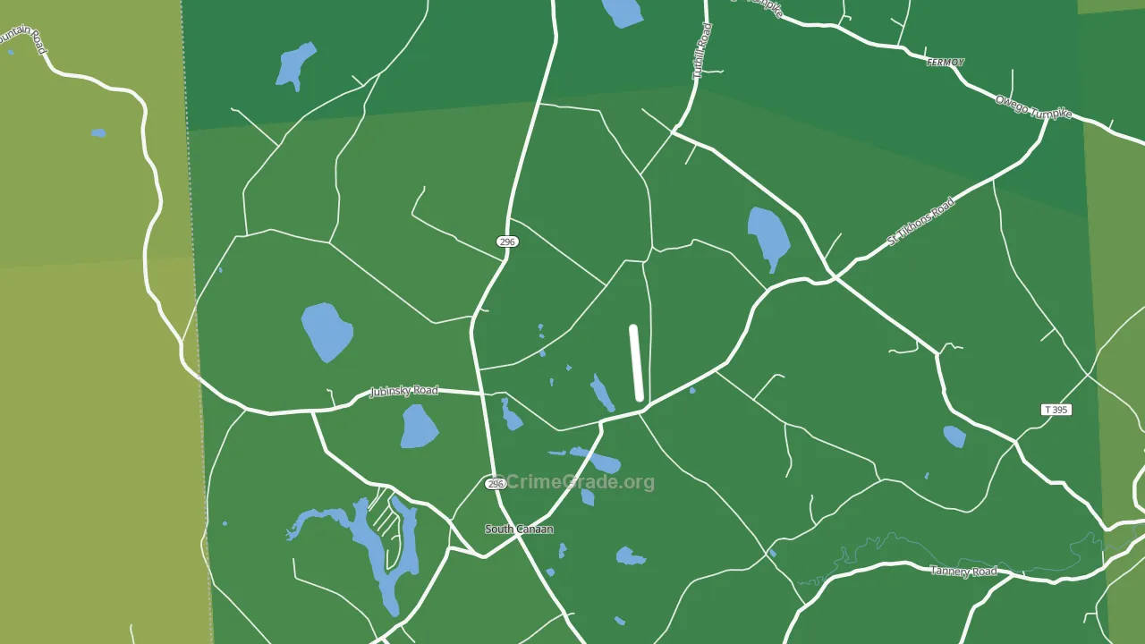 South Canaan, PA Map of Vandalism Rates