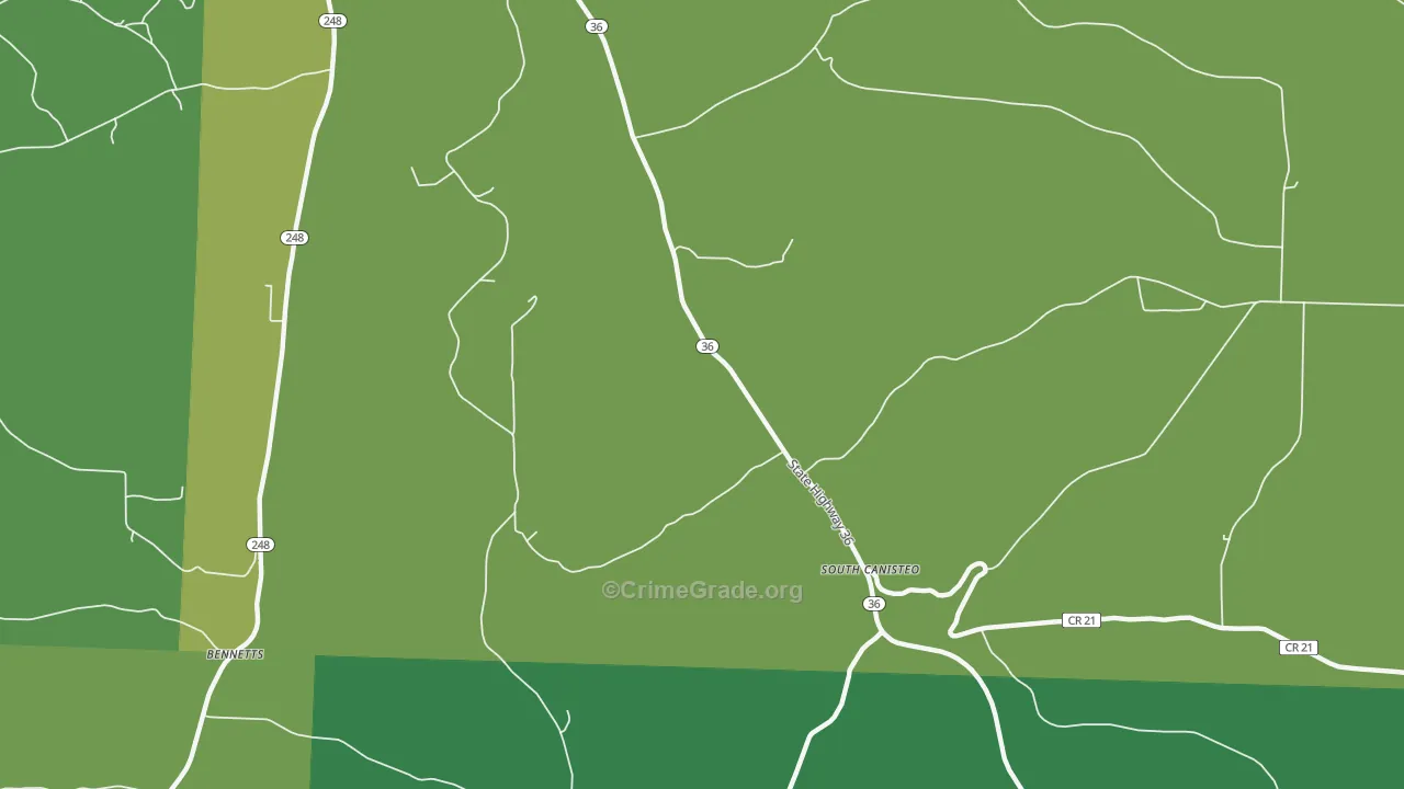 South Canisteo, NY Map of Vandalism Rates