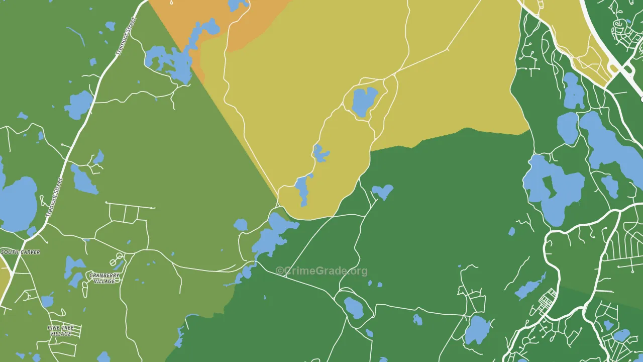 South Carver, MA Map of Vandalism Rates