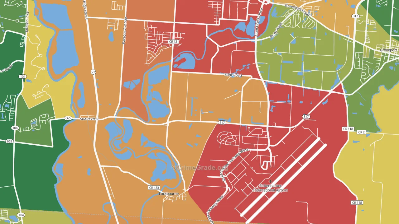 South Central Accord, Columbus, OH Map of Vandalism Rates