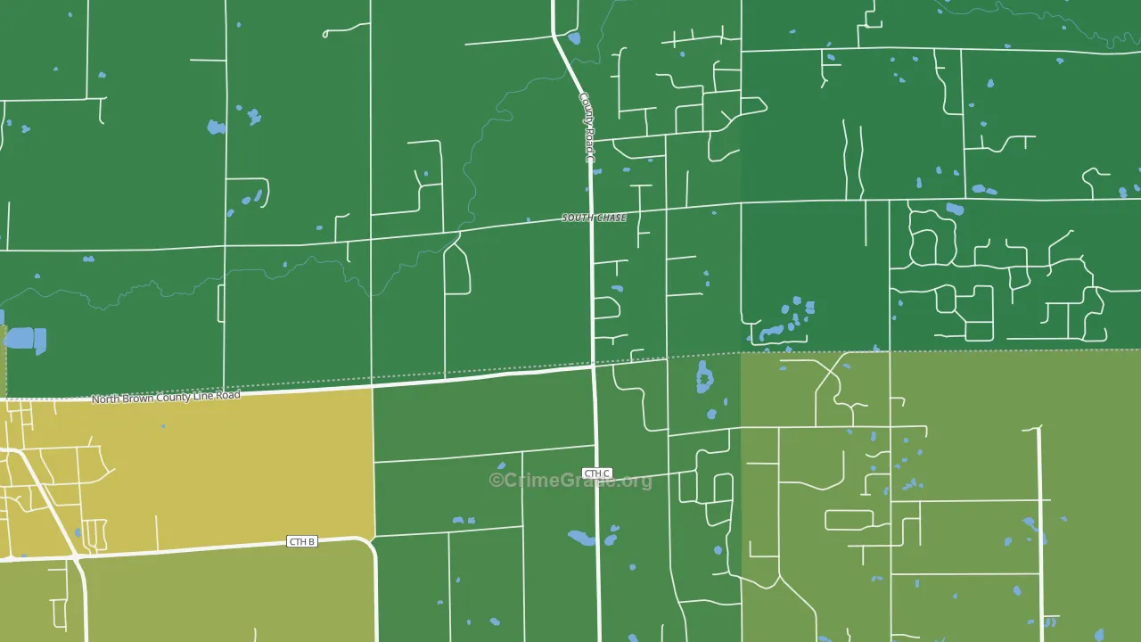 South Chase, WI Map of Vandalism Rates