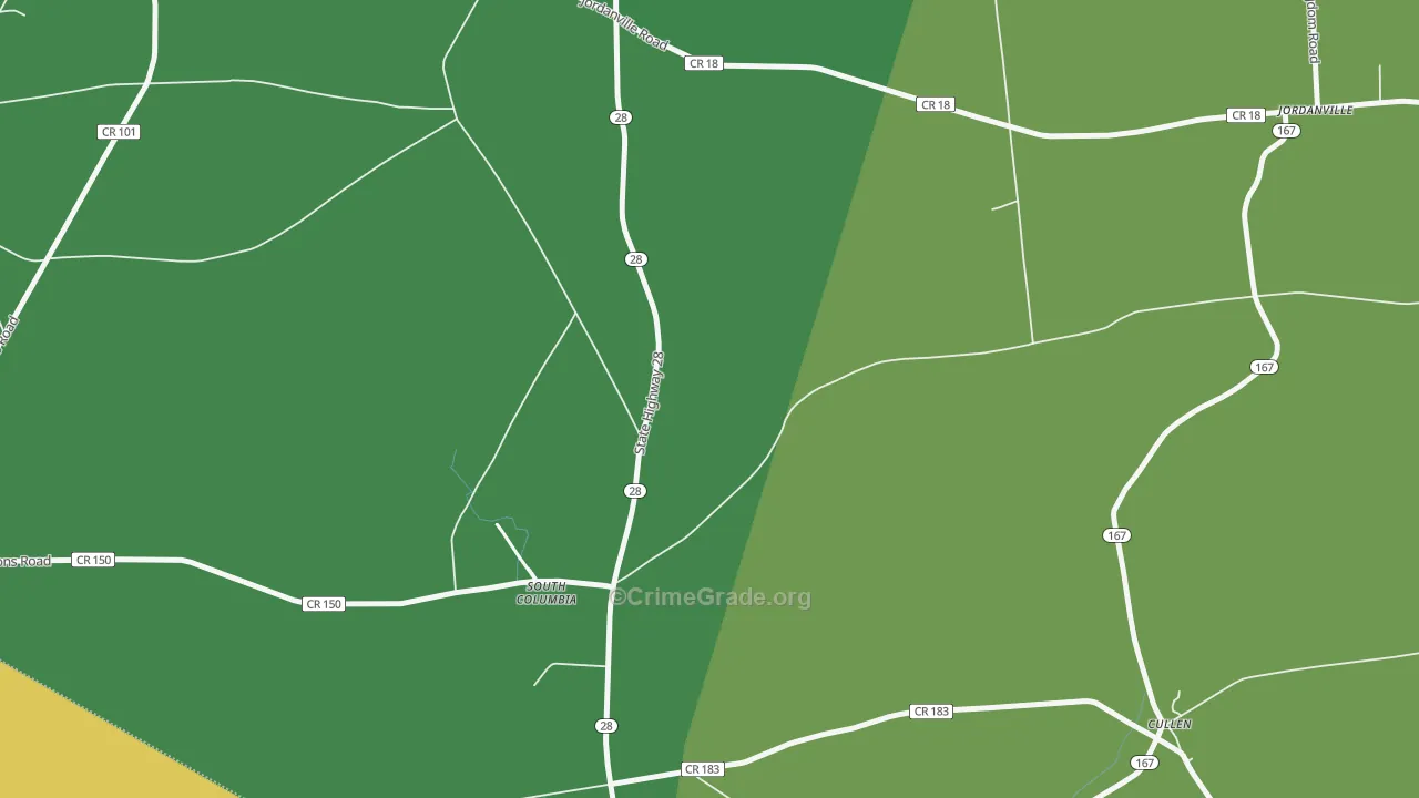 South Columbia, NY Map of Vandalism Rates