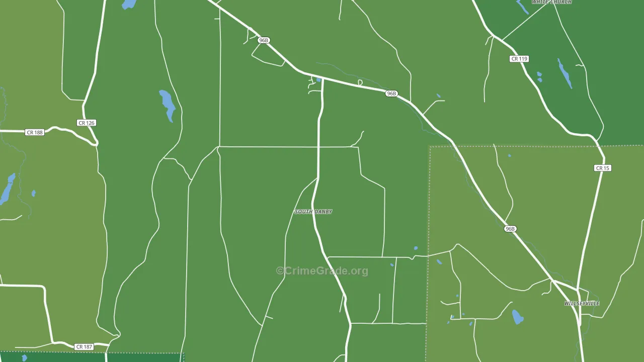South Danby, NY Map of Vandalism Rates