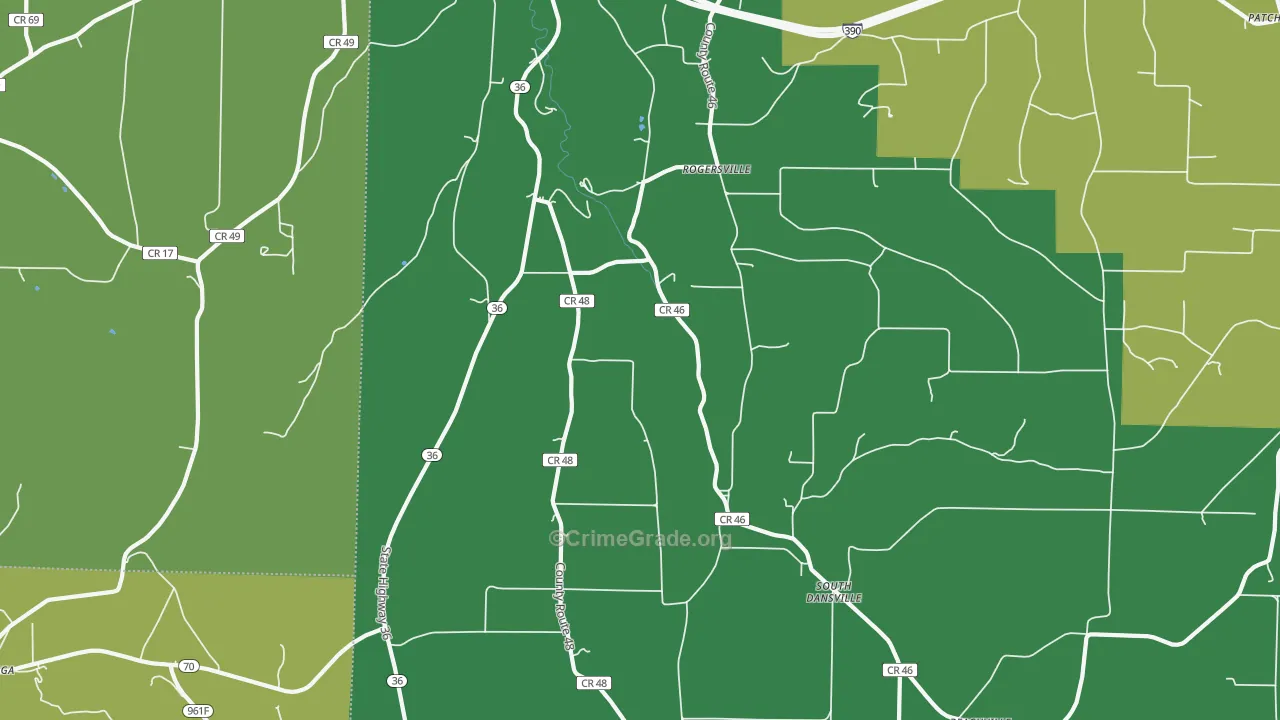 South Dansville, NY Map of Vandalism Rates