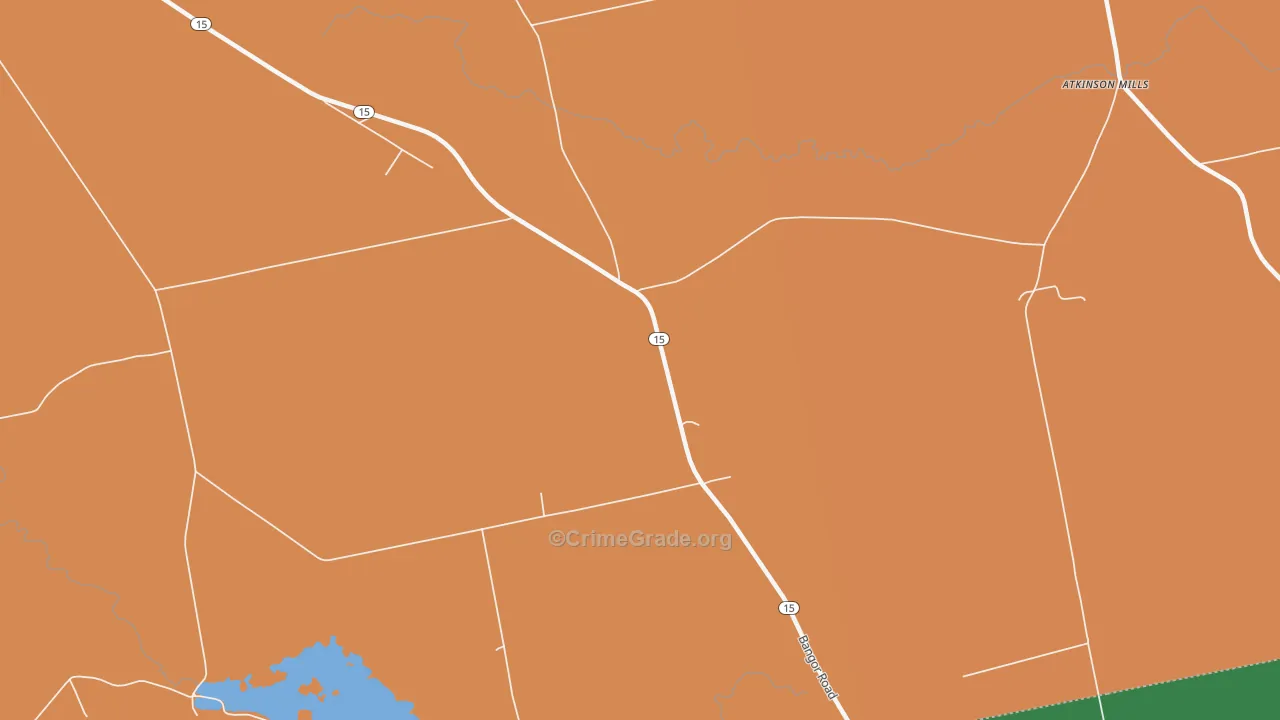 South Dover, ME Map of Vandalism Rates