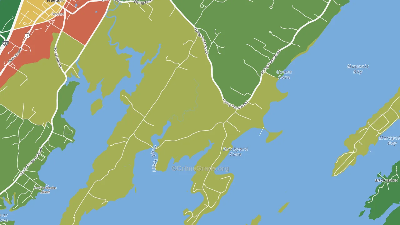 South Durham, ME Map of Vandalism Rates