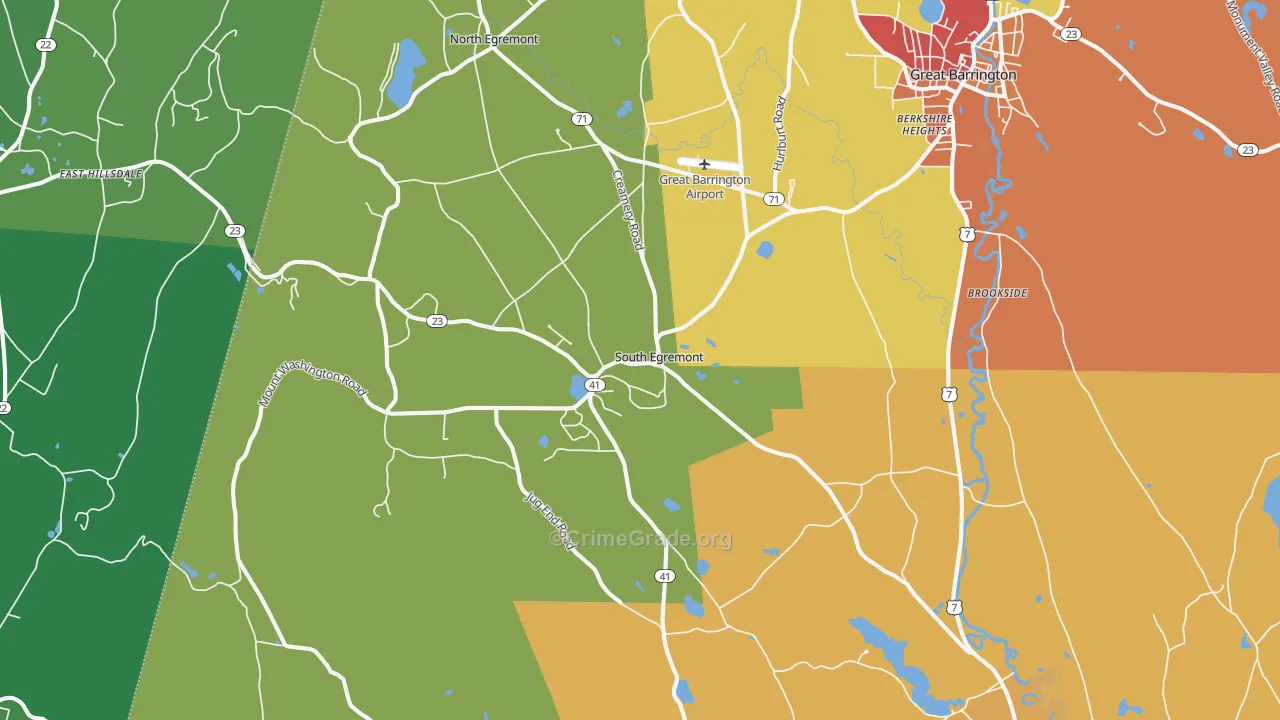 South Egremont, MA Map of Vandalism Rates
