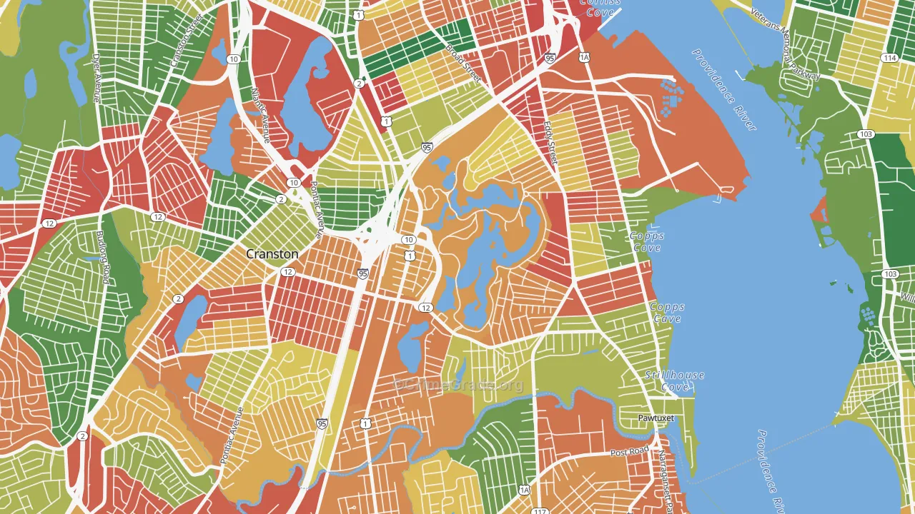 South Elmwood, Providence, RI Map of Vandalism Rates