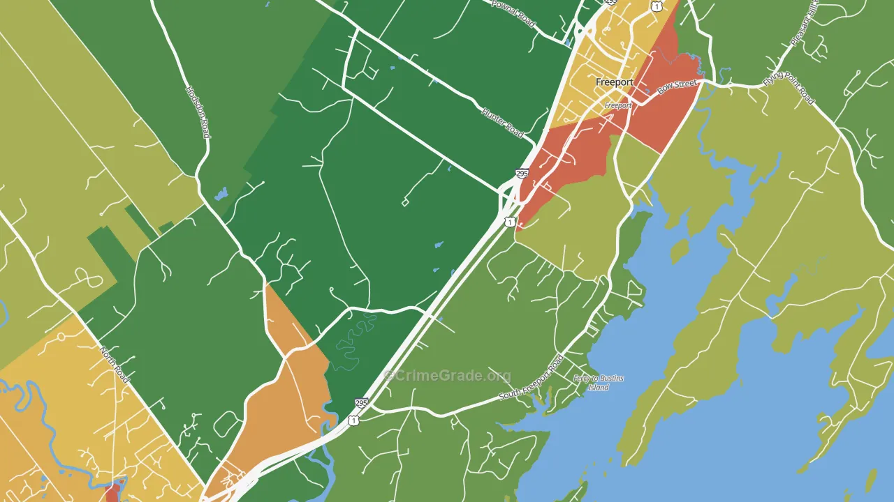 South Freeport, ME Map of Vandalism Rates