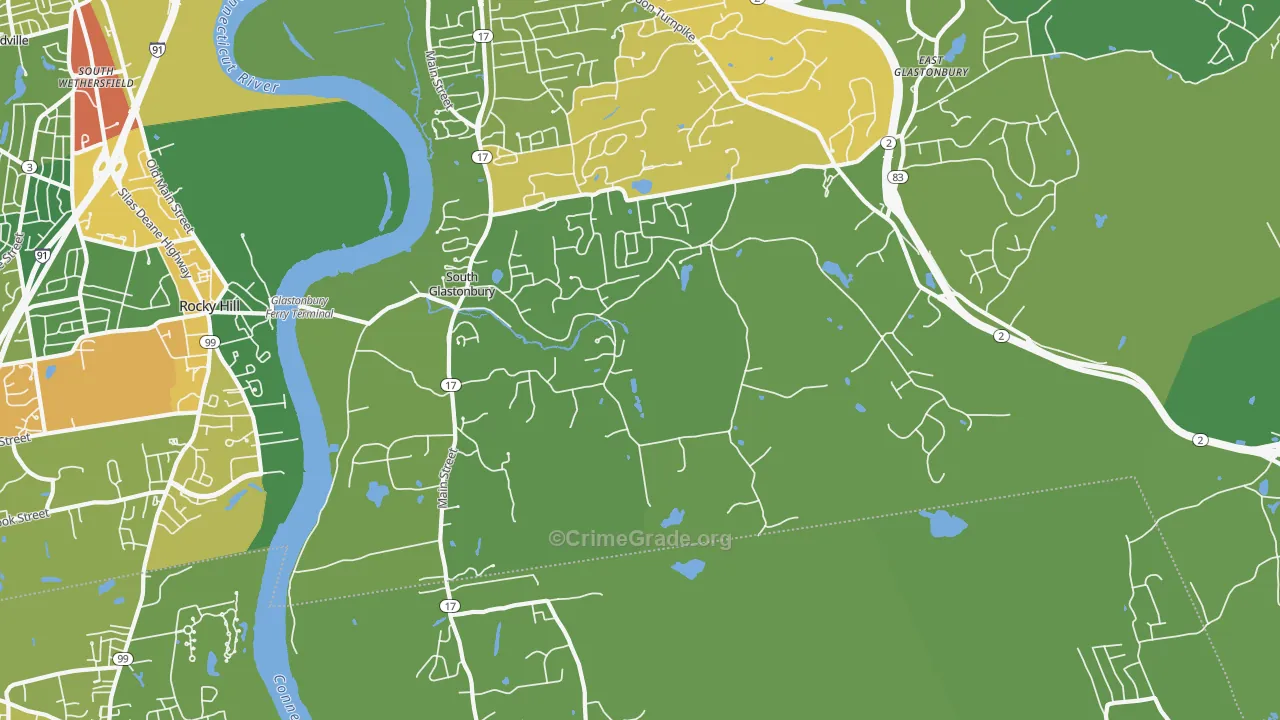 South Glastonbury, CT Map of Vandalism Rates