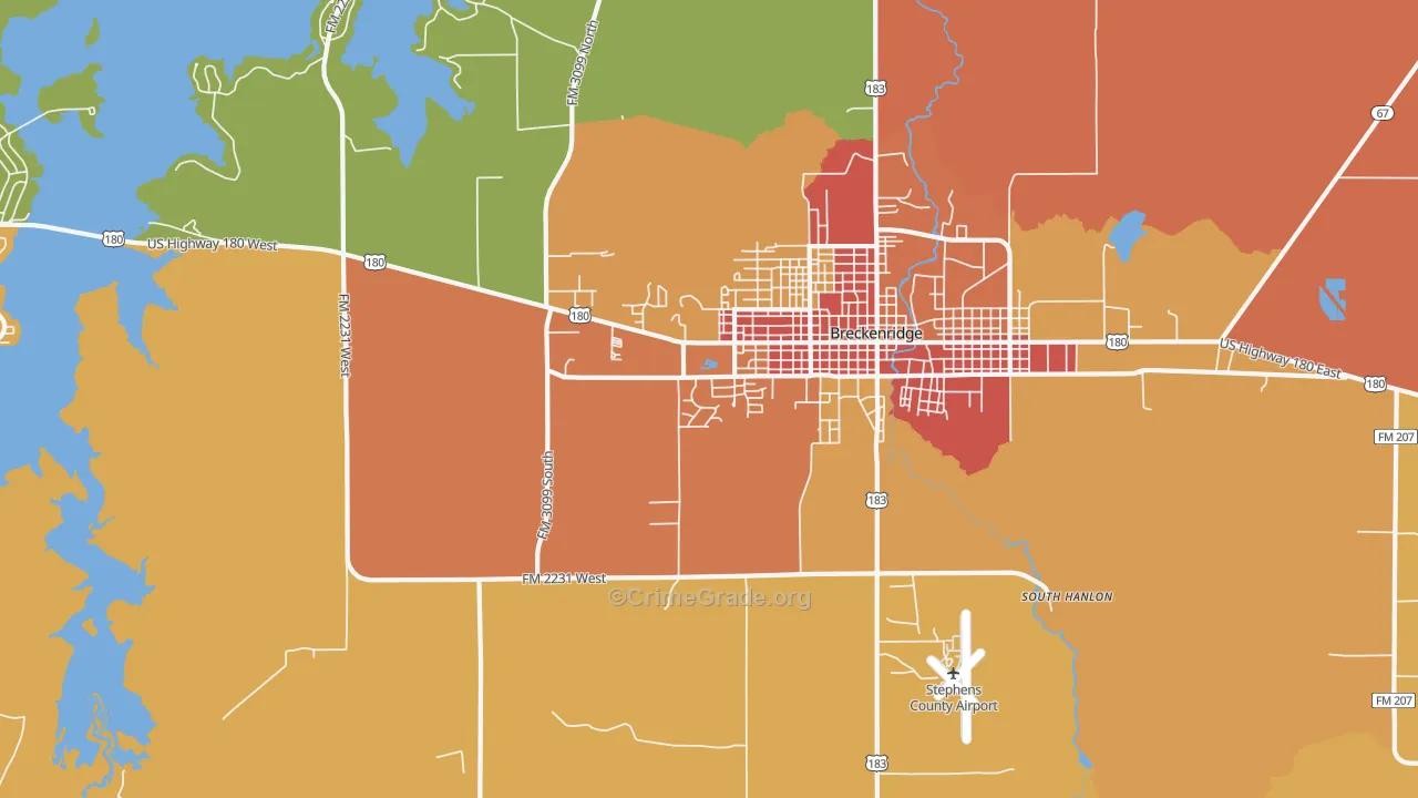 South Hanlon, TX Map of Vandalism Rates