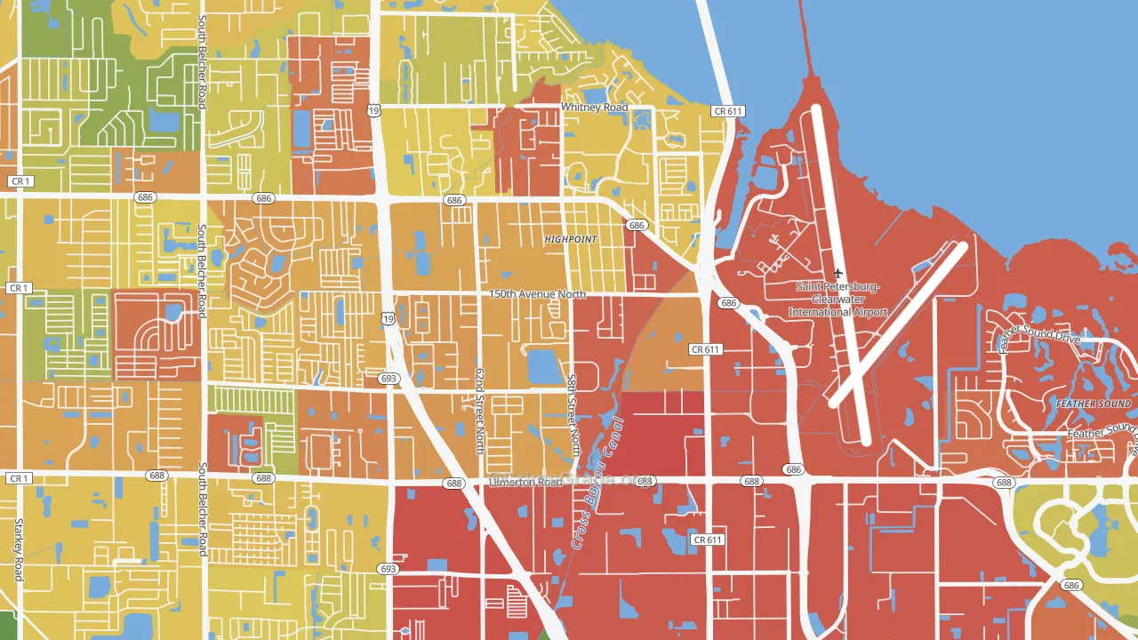 South Highpoint, FL Map of Vandalism Rates