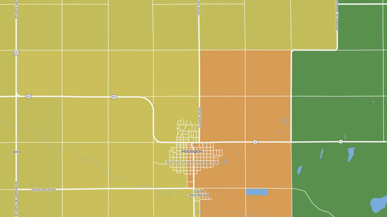 South Hoisington, KS Map of Vandalism Rates