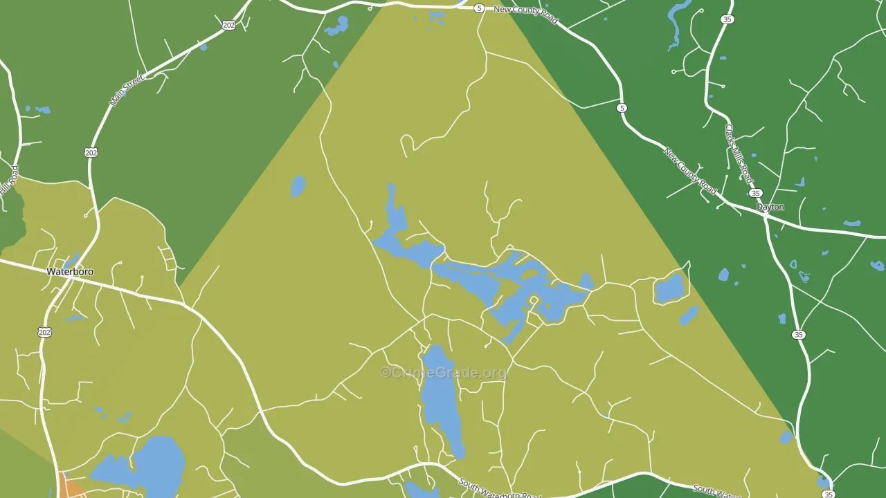 South Hollis, ME Map of Vandalism Rates