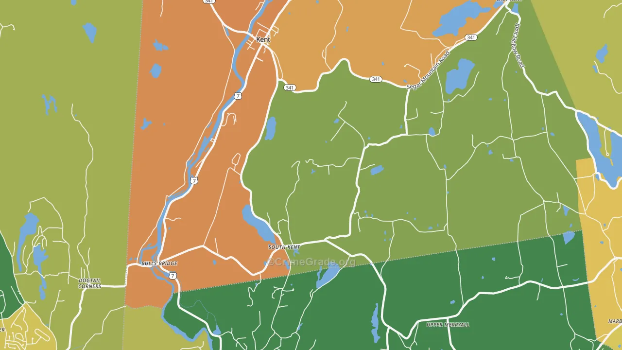 South Kent, CT Map of Vandalism Rates