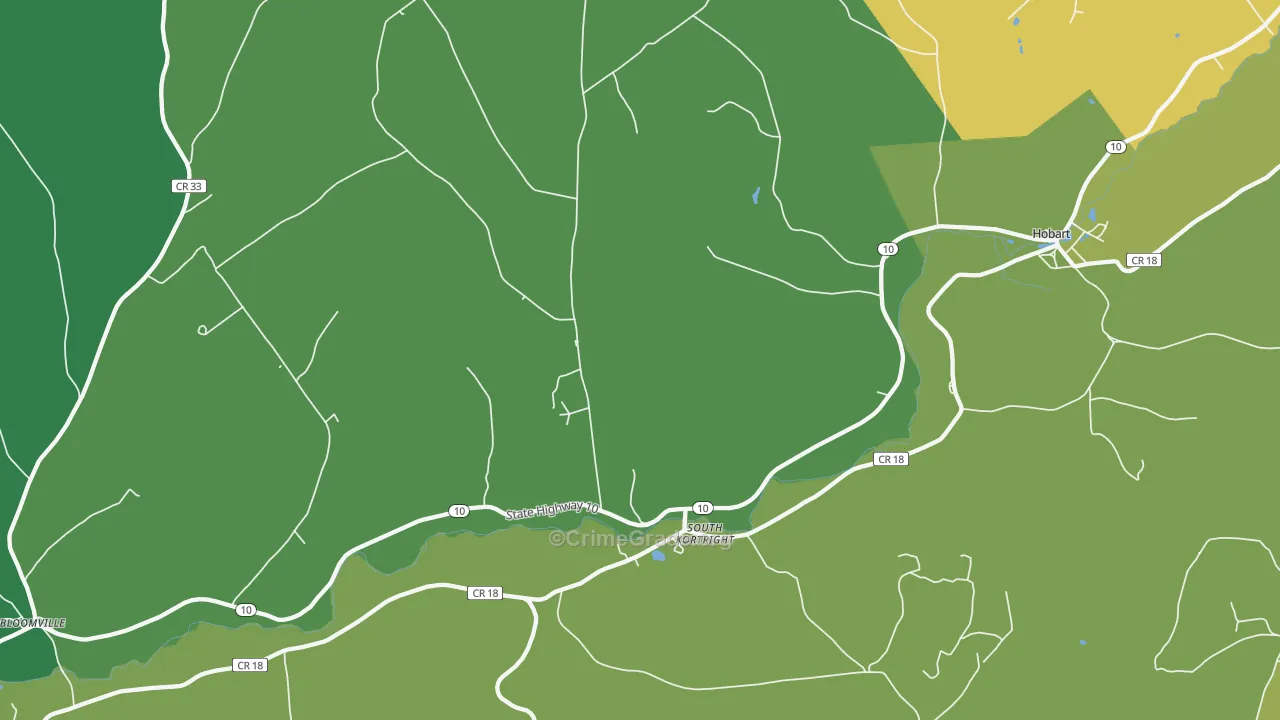 South Kortright, NY Map of Vandalism Rates