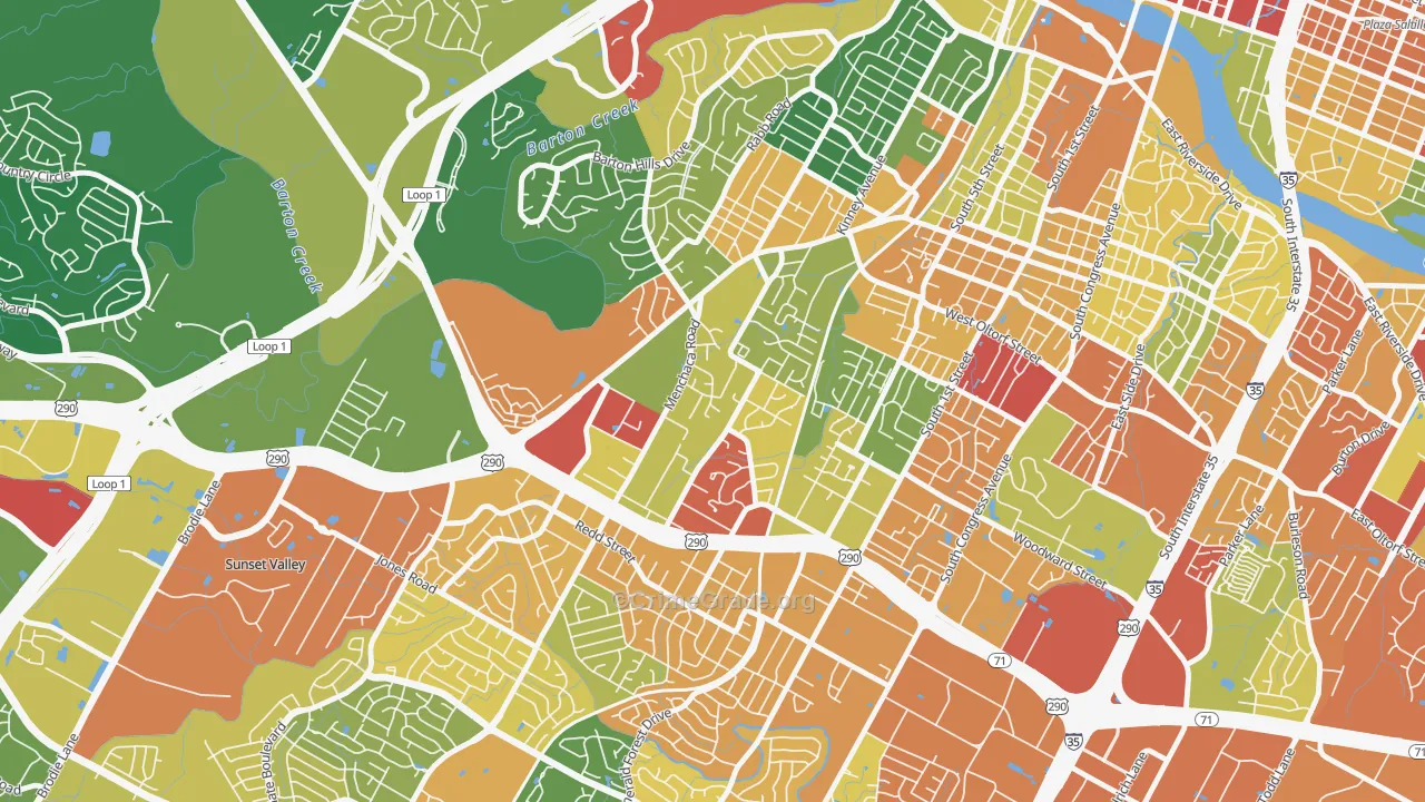 South Lamar, Austin, TX Map of Vandalism Rates