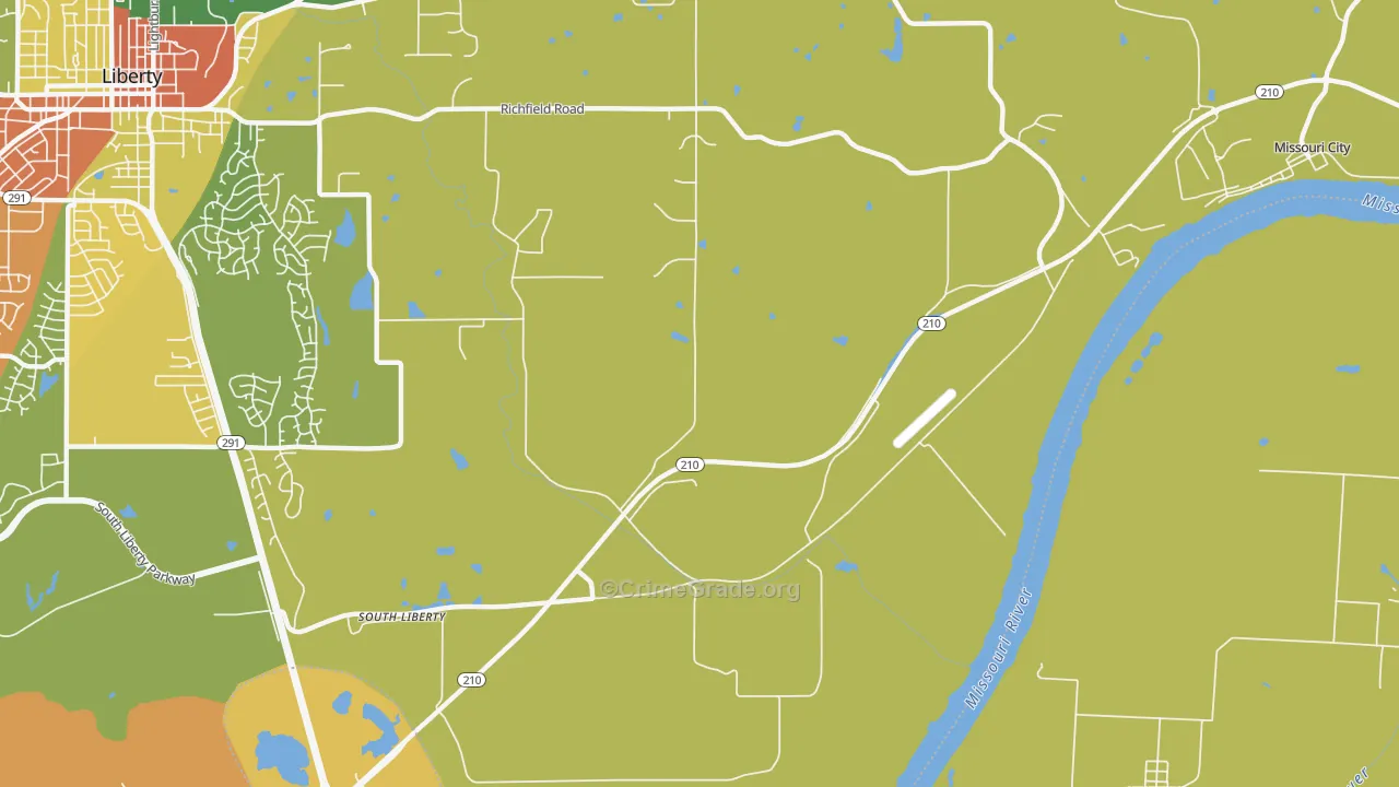South Liberty, MO Map of Vandalism Rates