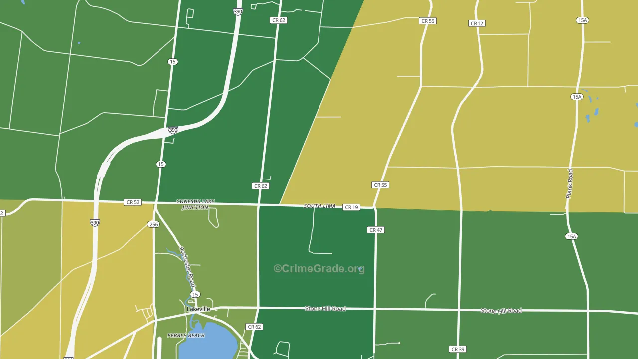 South Lima, NY Map of Vandalism Rates