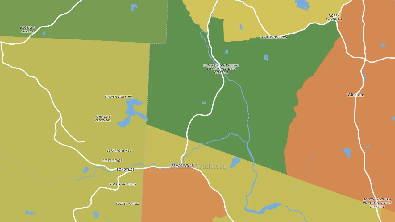 South Londonderry, VT Map of Vandalism Rates