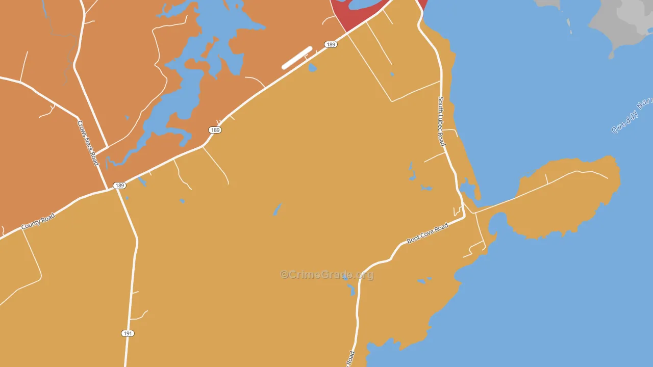 South Lubec, ME Map of Vandalism Rates