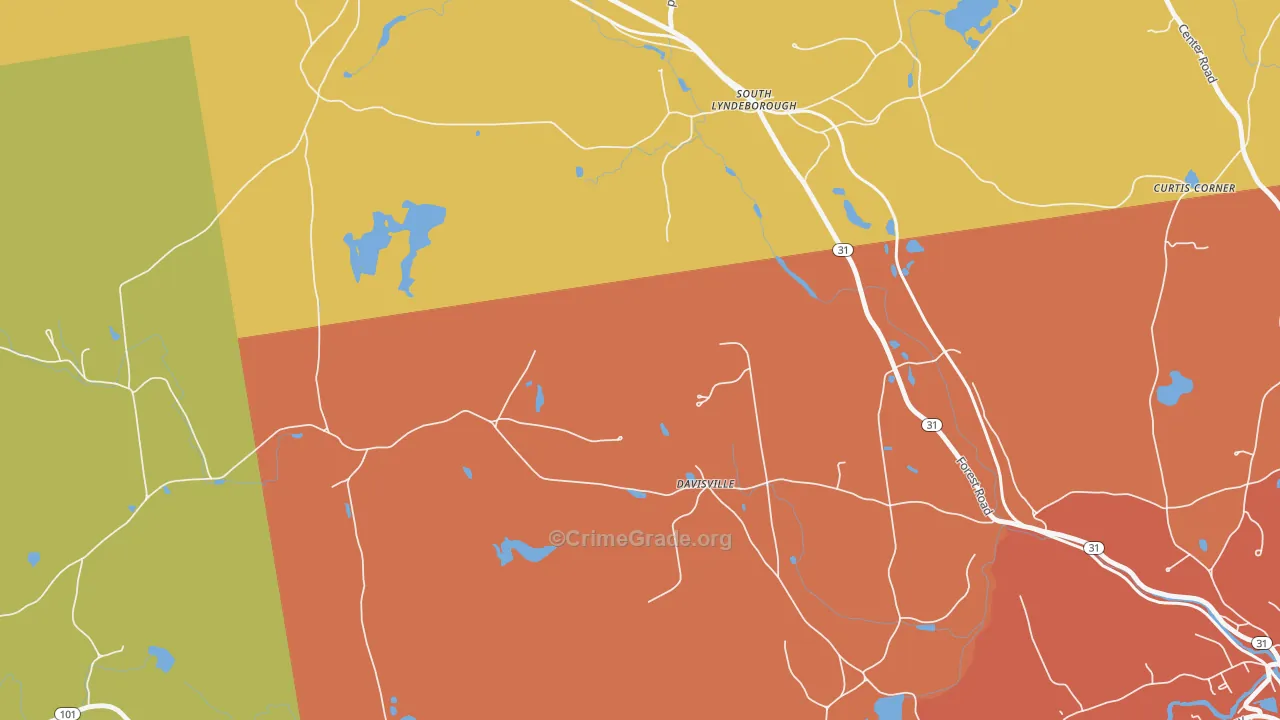 South Lyndeboro, NH Map of Vandalism Rates