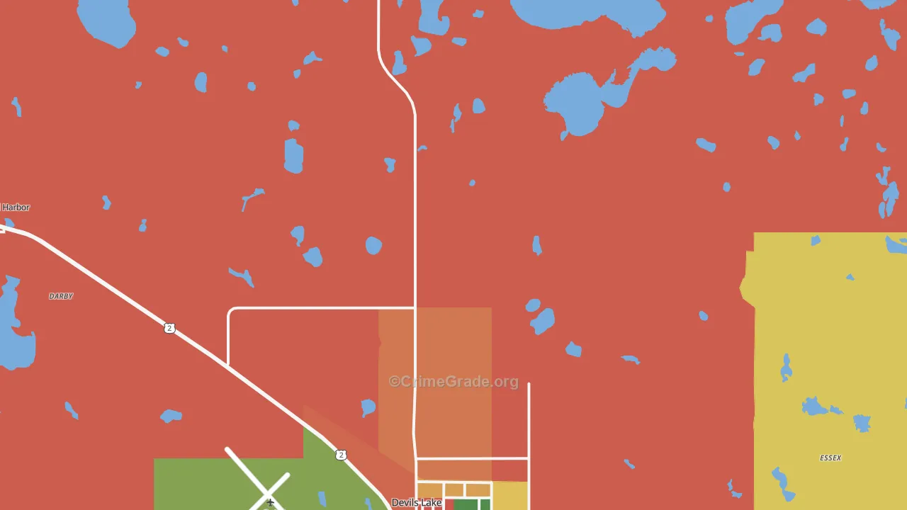 South Minnewaukan, ND Map of Vandalism Rates