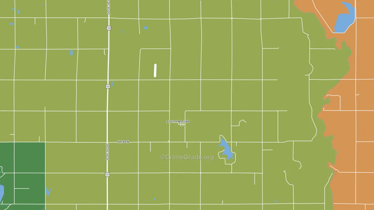 South Mound, KS Map of Vandalism Rates