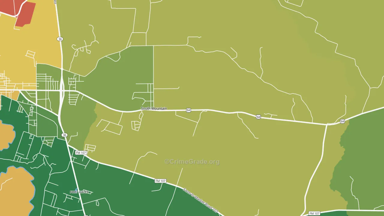 South Mountain, TX Map of Vandalism Rates
