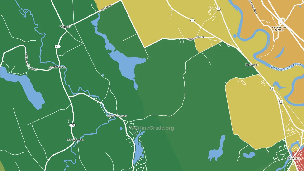 South Newbury, NH Map of Vandalism Rates