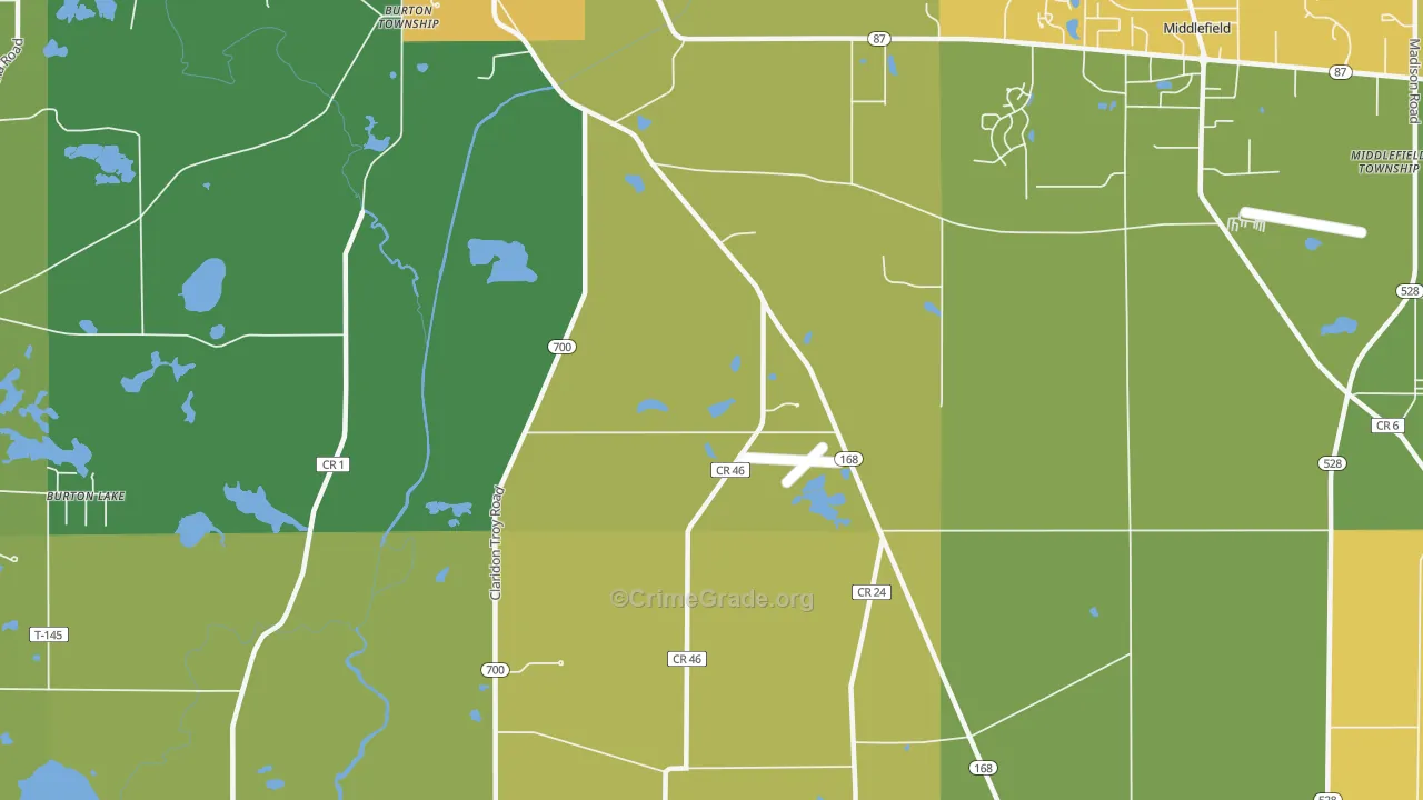 South Newbury, OH Map of Vandalism Rates