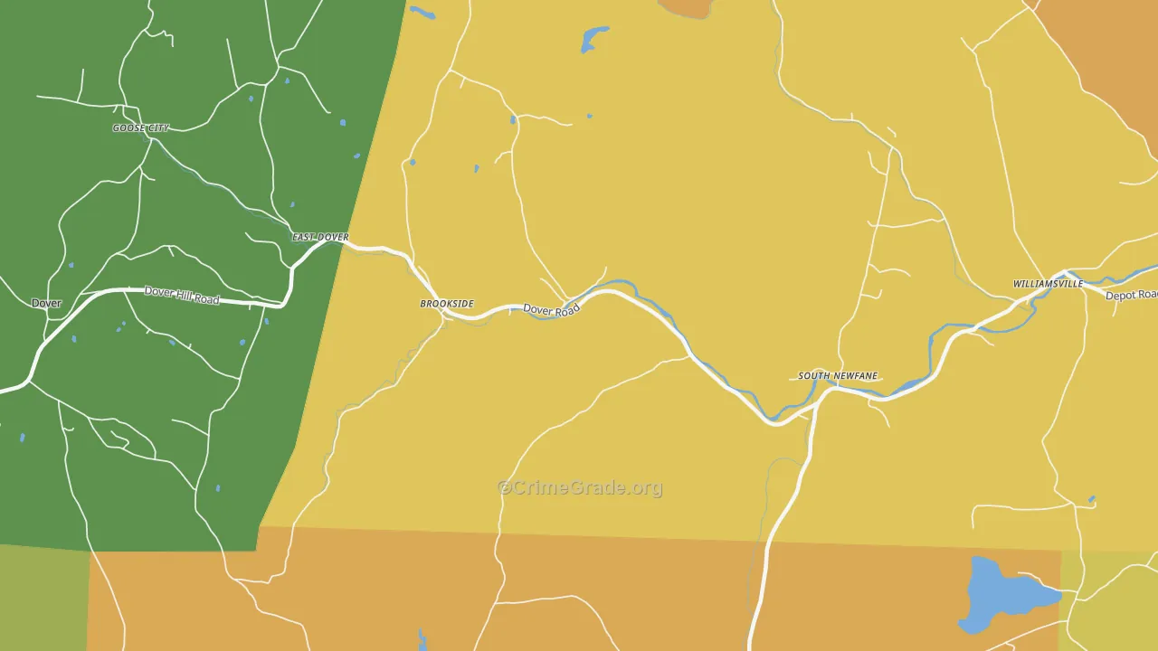 South Newfane, VT Map of Vandalism Rates