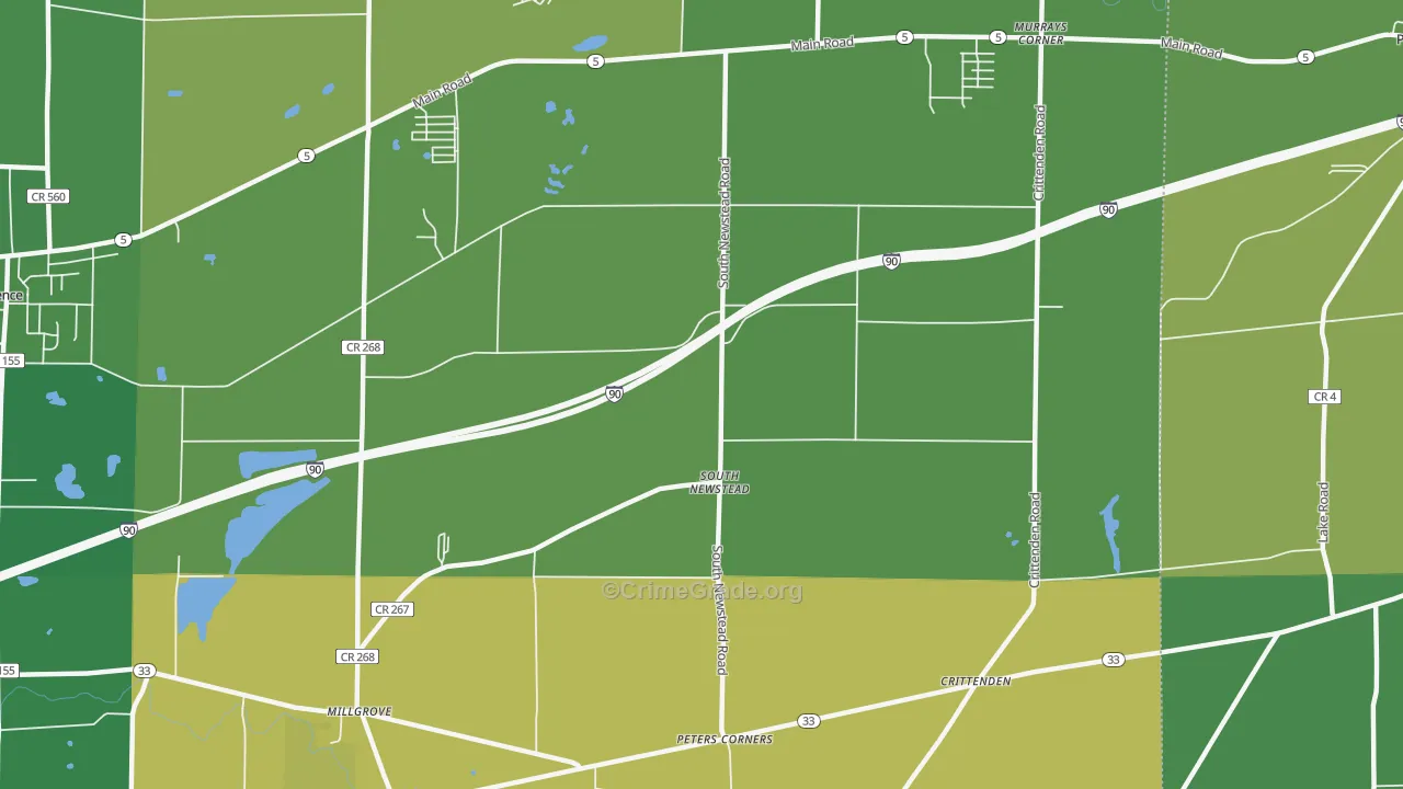 South Newstead, NY Map of Vandalism Rates