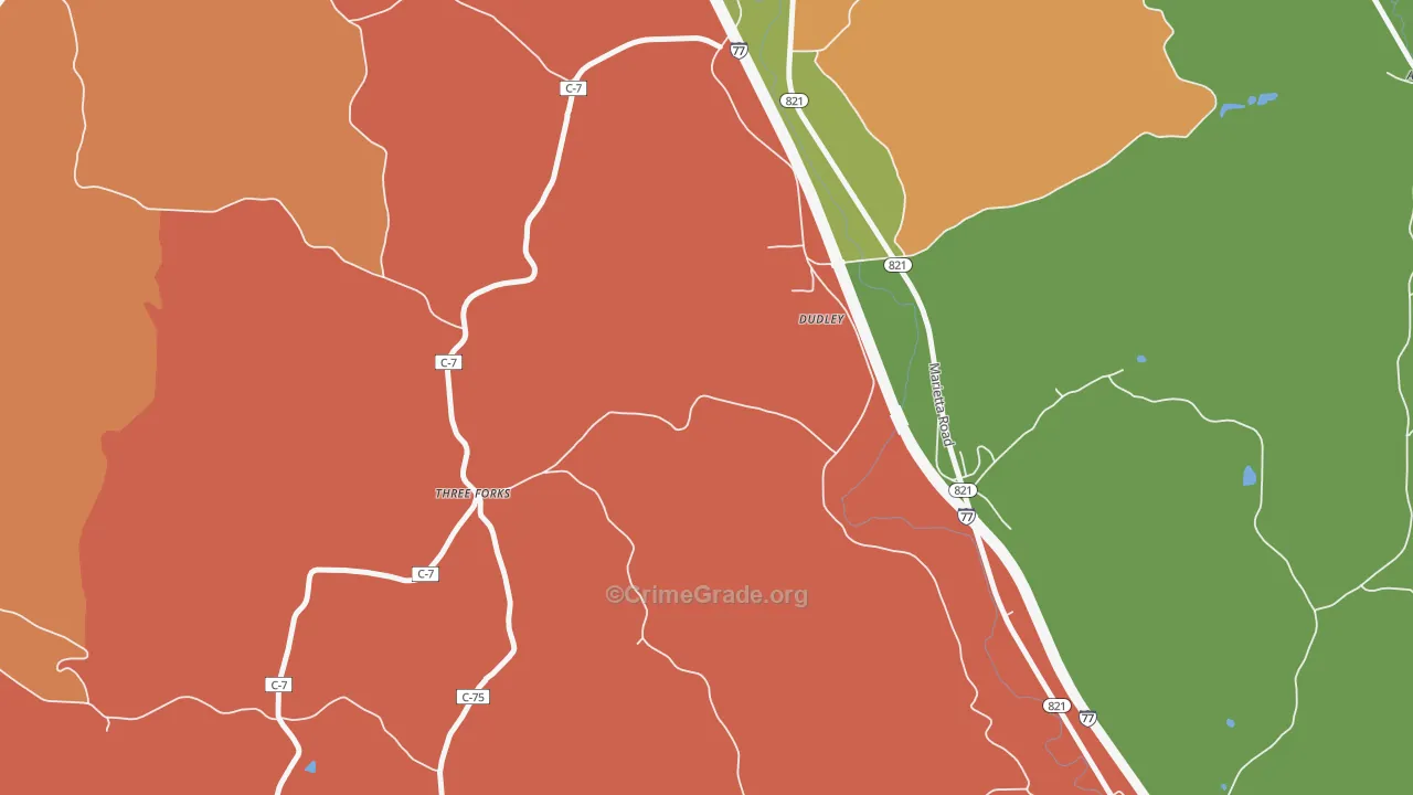 South Olive, OH Map of Vandalism Rates