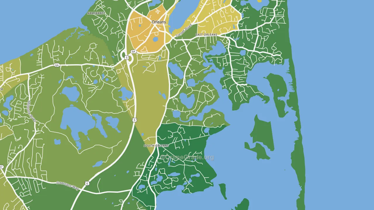 South Orleans, MA Map of Vandalism Rates
