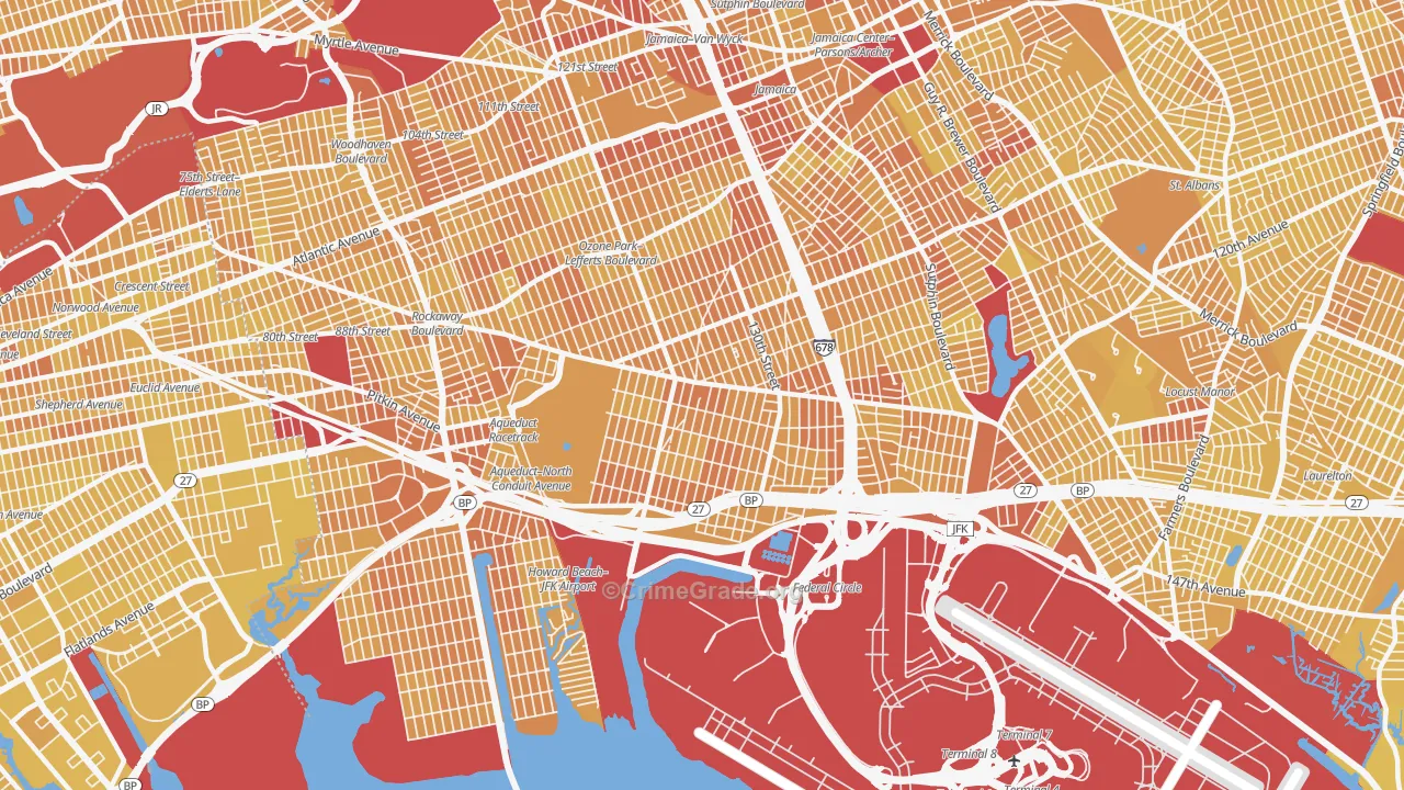 South Ozone Park, Queens, NY Map of Vandalism Rates