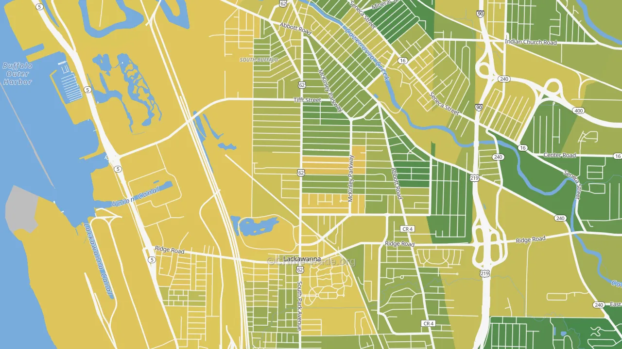 South Park, Buffalo, NY Map of Vandalism Rates