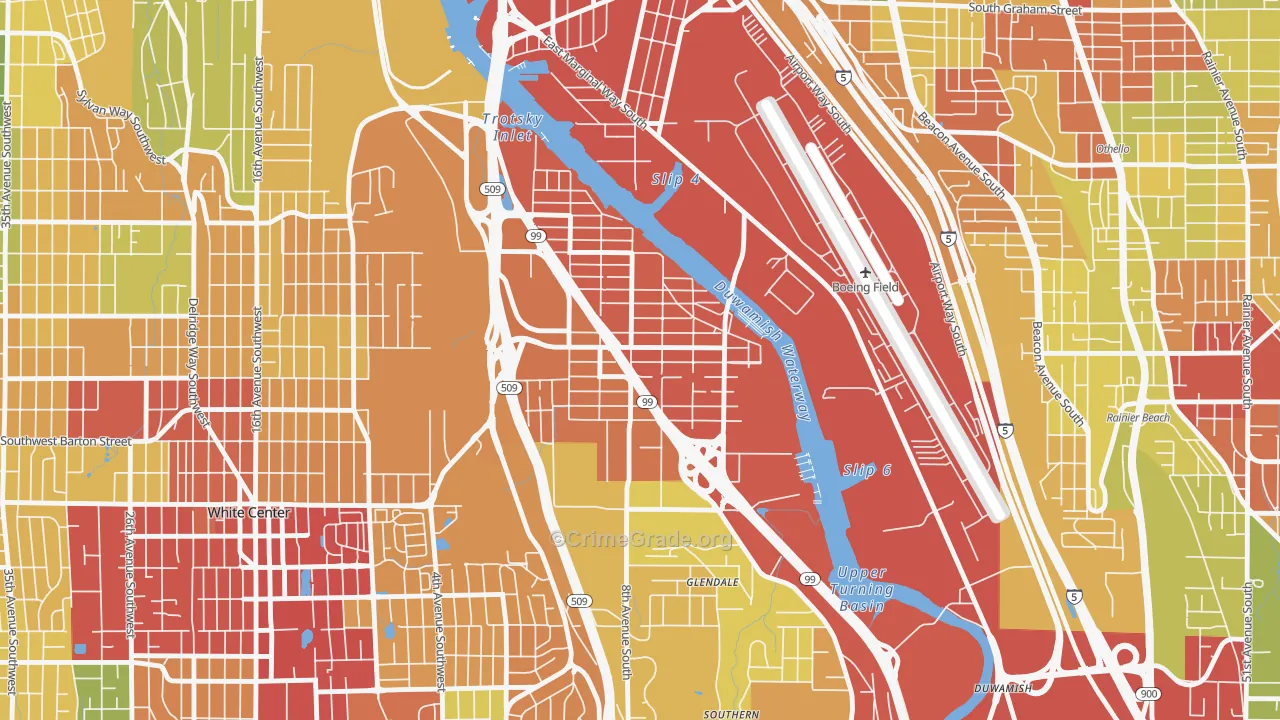 South Park, Seattle, WA Map of Vandalism Rates