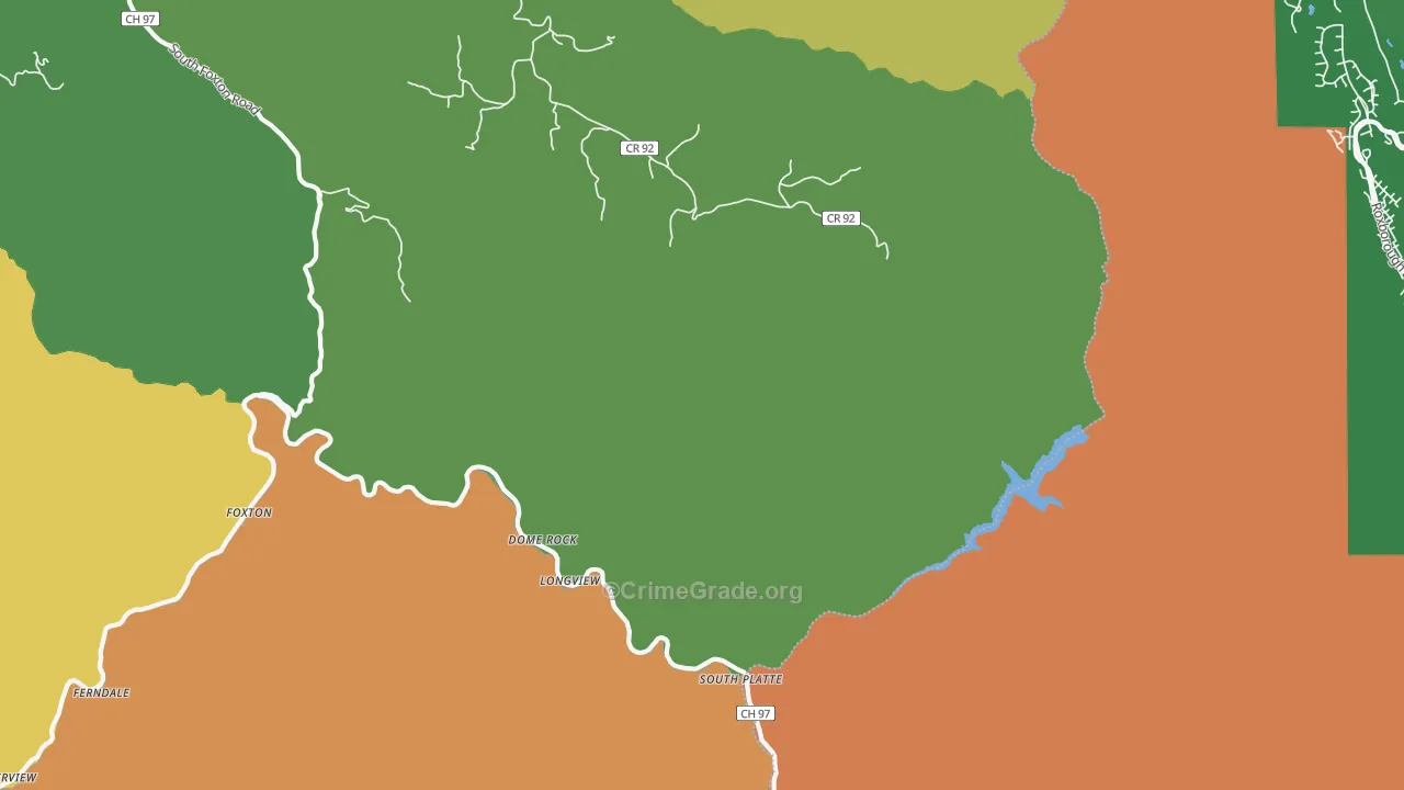 South Platte, CO Map of Vandalism Rates
