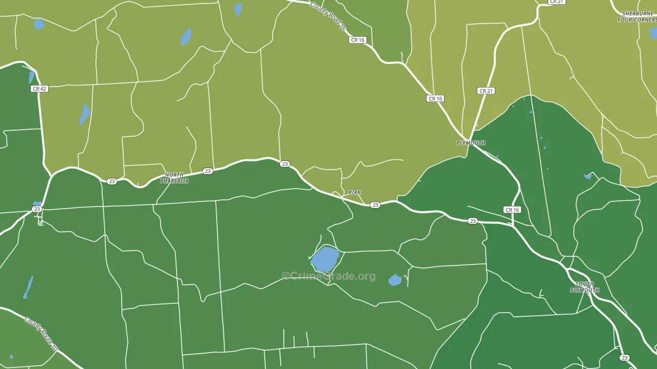South Plymouth, NY Map of Vandalism Rates