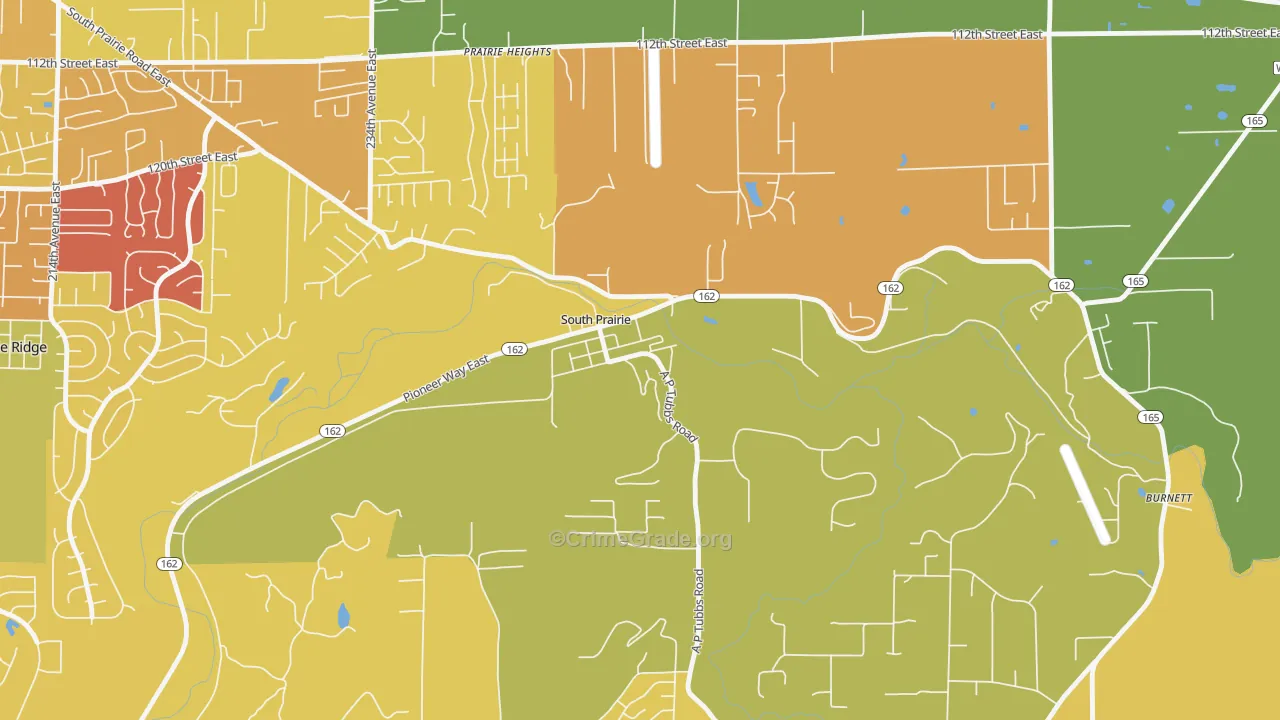 South Prairie, WA Map of Vandalism Rates