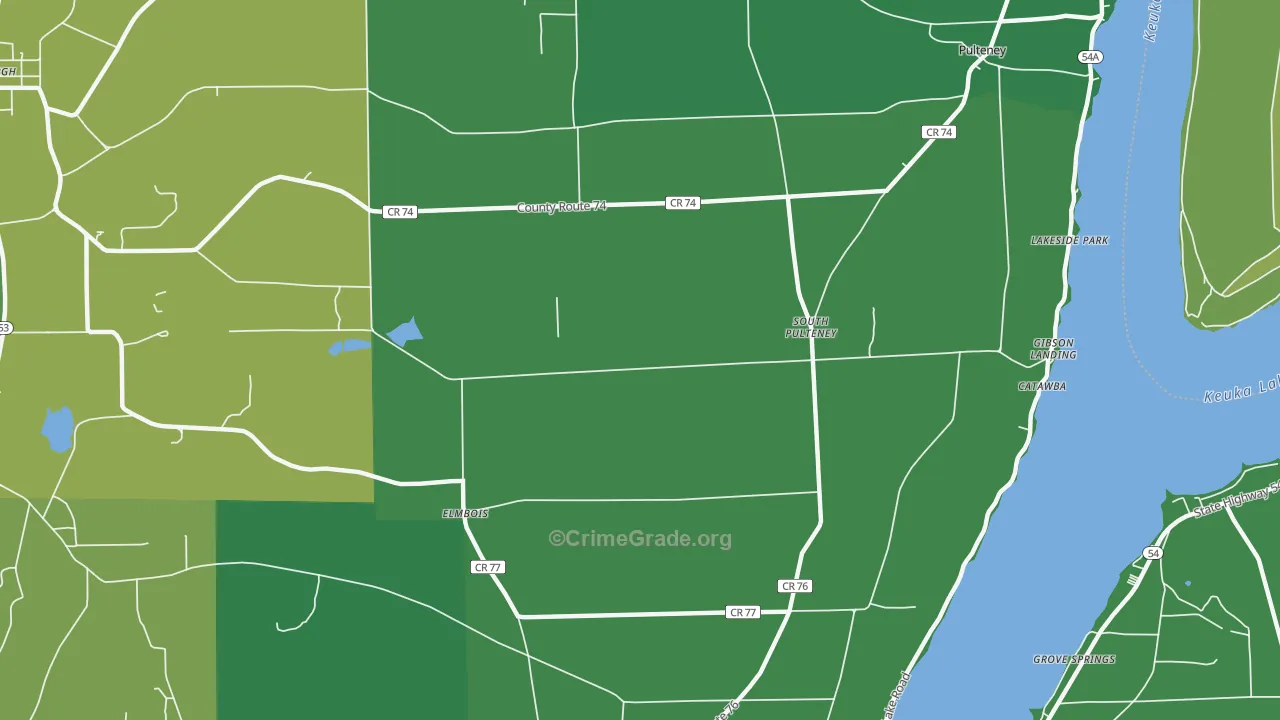 South Pulteney, NY Map of Vandalism Rates