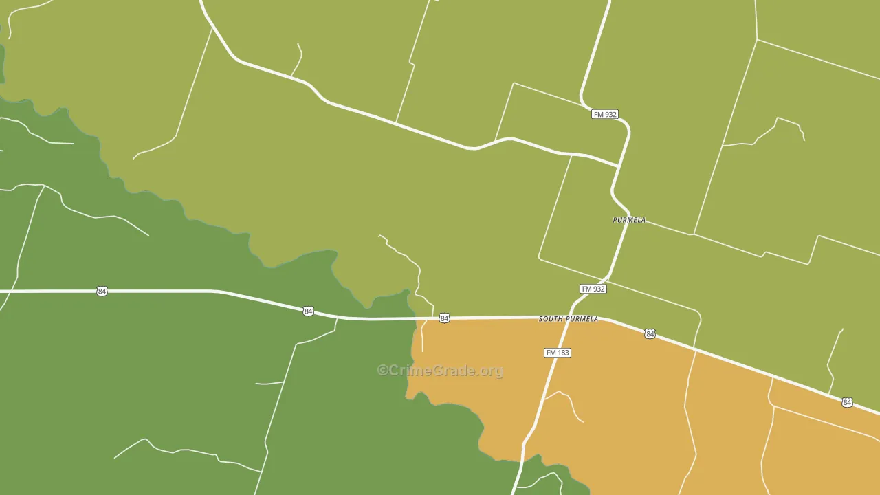 South Purmela, TX Map of Vandalism Rates