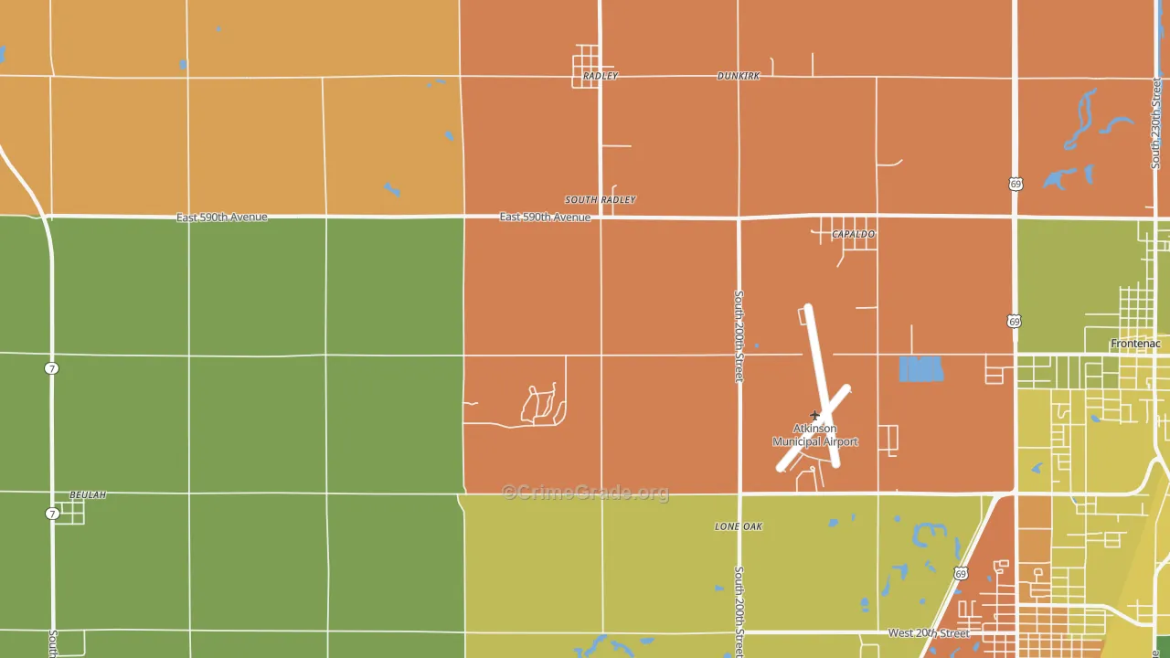 South Radley, KS Map of Vandalism Rates