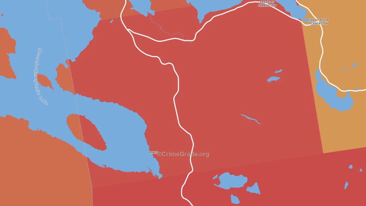 South Rangeley, ME Map of Vandalism Rates